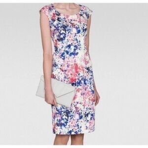 LK Bennett Multicolor Floral Midi Dress
